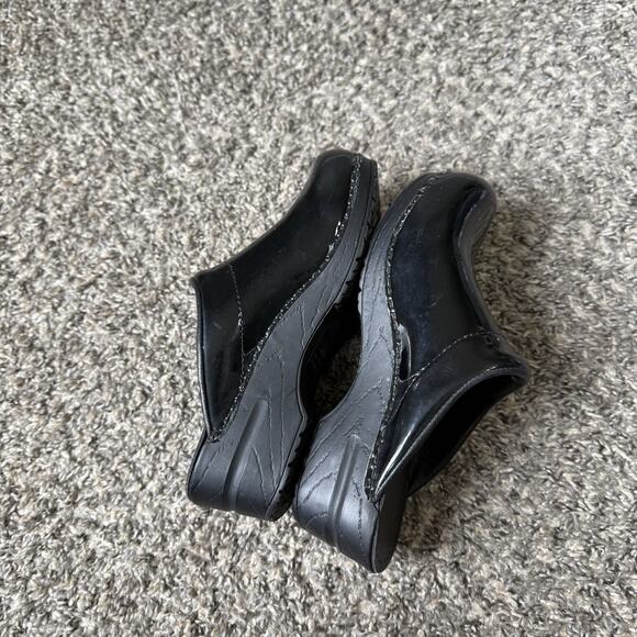 Sanita Slip On Clogs Mule Shoe Black Patent Leather Size 37 US 6.5-7 Comfort - Picture 10 of 12